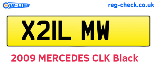 X21LMW are the vehicle registration plates.