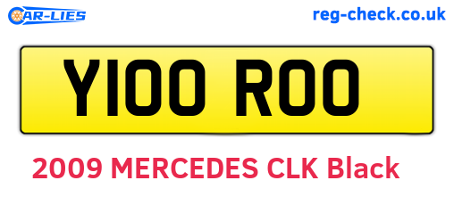 Y100ROO are the vehicle registration plates.