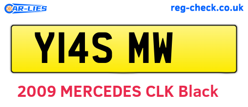 Y14SMW are the vehicle registration plates.