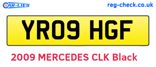 YR09HGF are the vehicle registration plates.
