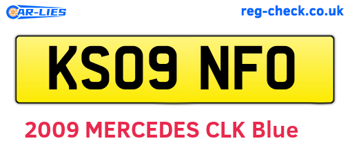 KS09NFO are the vehicle registration plates.