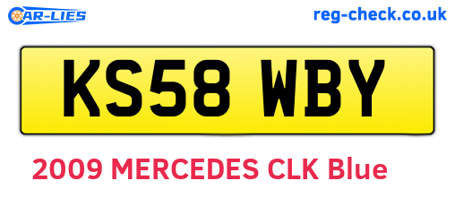 KS58WBY are the vehicle registration plates.