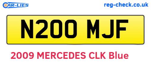 N200MJF are the vehicle registration plates.