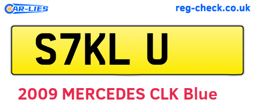 S7KLU are the vehicle registration plates.