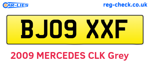 BJ09XXF are the vehicle registration plates.