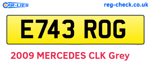E743ROG are the vehicle registration plates.