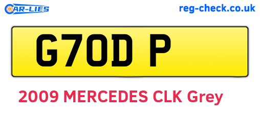 G7ODP are the vehicle registration plates.