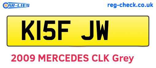 K15FJW are the vehicle registration plates.