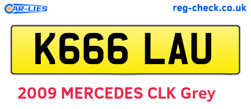 K666LAU are the vehicle registration plates.