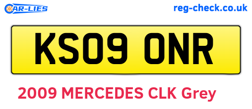 KS09ONR are the vehicle registration plates.