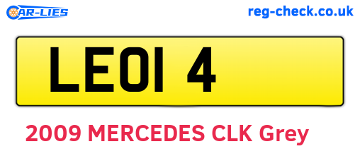 LEO14 are the vehicle registration plates.