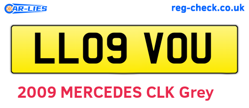 LL09VOU are the vehicle registration plates.