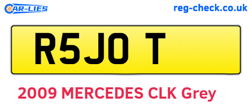 R5JOT are the vehicle registration plates.
