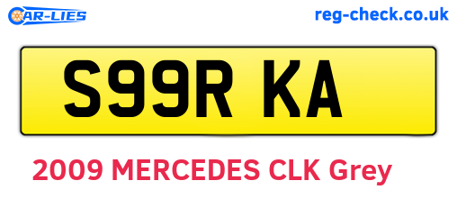 S99RKA are the vehicle registration plates.