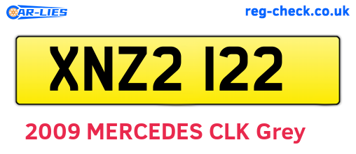 XNZ2122 are the vehicle registration plates.