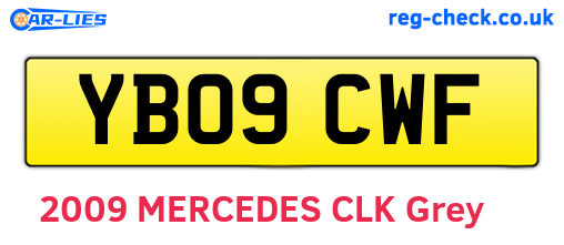 YB09CWF are the vehicle registration plates.