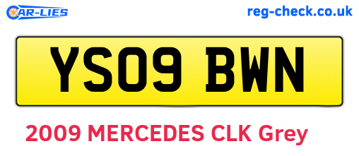 YS09BWN are the vehicle registration plates.
