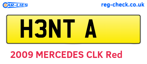 H3NTA are the vehicle registration plates.