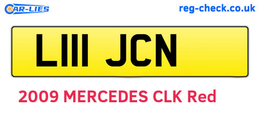 L111JCN are the vehicle registration plates.