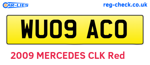 WU09ACO are the vehicle registration plates.