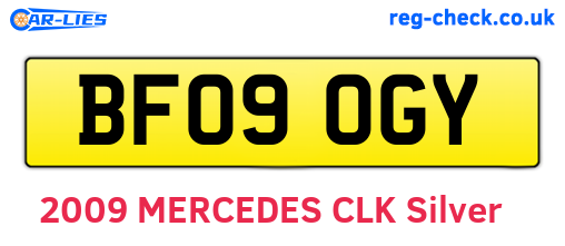 BF09OGY are the vehicle registration plates.