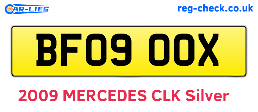 BF09OOX are the vehicle registration plates.