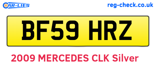 BF59HRZ are the vehicle registration plates.