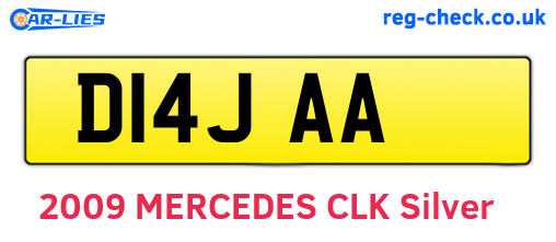 D14JAA are the vehicle registration plates.