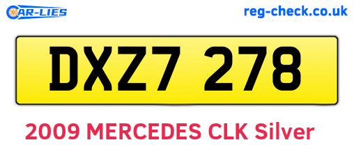 DXZ7278 are the vehicle registration plates.