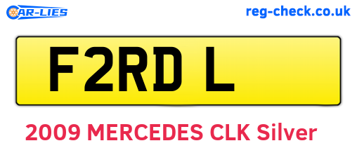 F2RDL are the vehicle registration plates.