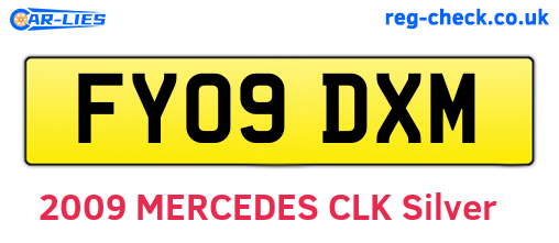 FY09DXM are the vehicle registration plates.