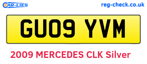 GU09YVM are the vehicle registration plates.