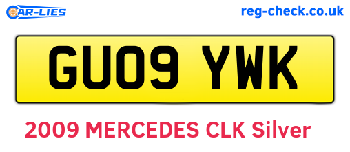 GU09YWK are the vehicle registration plates.