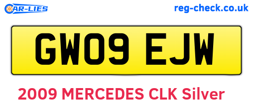 GW09EJW are the vehicle registration plates.