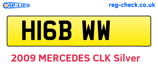 H16BWW are the vehicle registration plates.