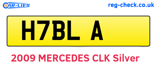 H7BLA are the vehicle registration plates.