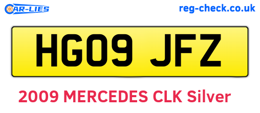 HG09JFZ are the vehicle registration plates.