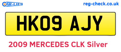 HK09AJY are the vehicle registration plates.