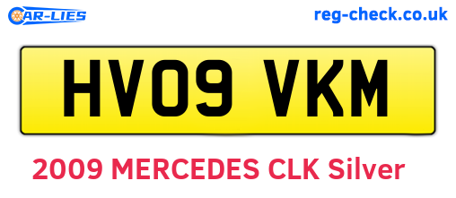HV09VKM are the vehicle registration plates.