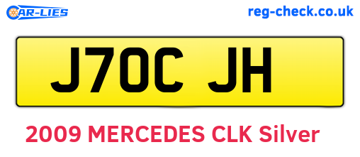 J70CJH are the vehicle registration plates.