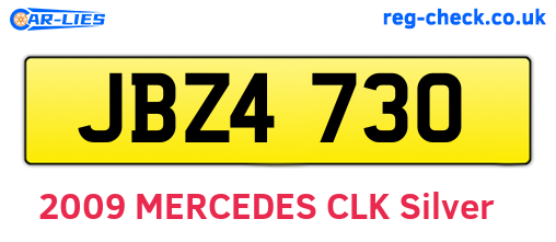 JBZ4730 are the vehicle registration plates.