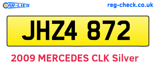 JHZ4872 are the vehicle registration plates.