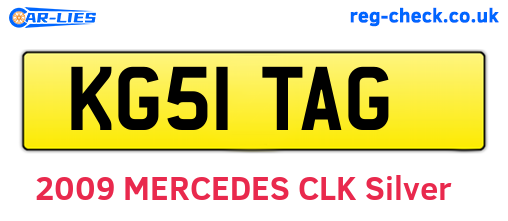 KG51TAG are the vehicle registration plates.