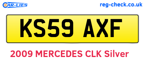 KS59AXF are the vehicle registration plates.