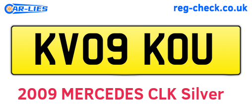 KV09KOU are the vehicle registration plates.