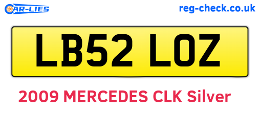 LB52LOZ are the vehicle registration plates.