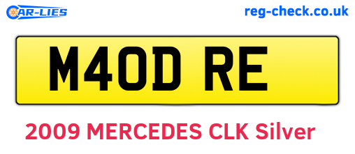 M40DRE are the vehicle registration plates.