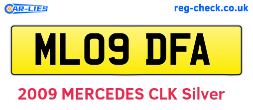 ML09DFA are the vehicle registration plates.