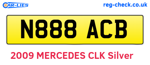 N888ACB are the vehicle registration plates.