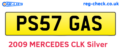 PS57GAS are the vehicle registration plates.